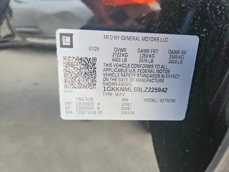 Aukcja sprzedaży 2020 Gmc Acadia, vin: 1GKKNMLS9LZ225942, numer aukcji: 58245586