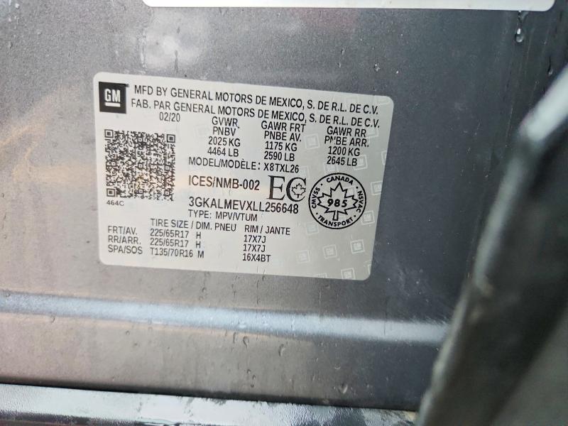 Aukcja sprzedaży 2020 Gmc Terrain, vin: 3GKALMEVXLL256648, numer aukcji: 58452546