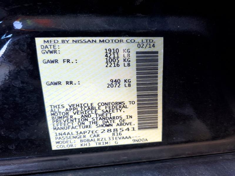 Продаж на аукціоні авто 2014 Nissan Altima, vin: 1N4AL3AP7EC288541, номер лоту: 57386356