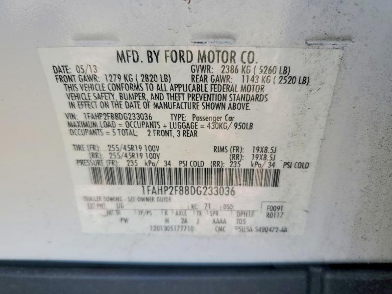 Aukcja sprzedaży 2013 Ford Taurus, vin: 1FAHP2F88DG233036, numer aukcji: 53343636