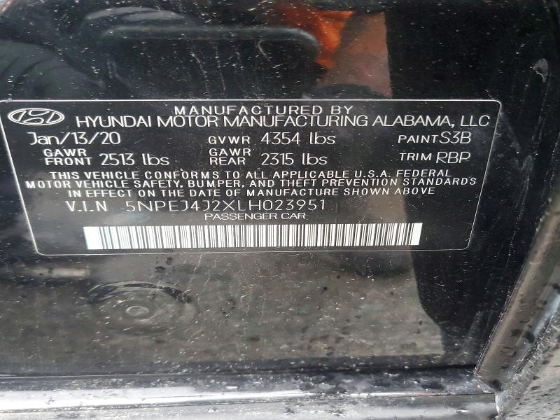 56248816 :رقم المزاد ، 5NPEJ4J2XLH023951 vin ، 2020 Hyundai Sonata مزاد بيع