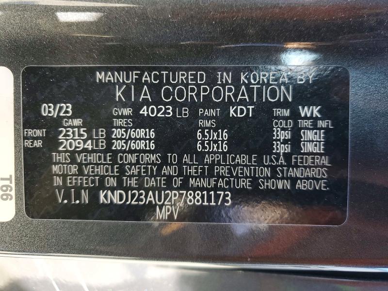 Aukcja sprzedaży 2023 Kia Soul, vin: KNDJ23AU2P7881173, numer aukcji: 58829086