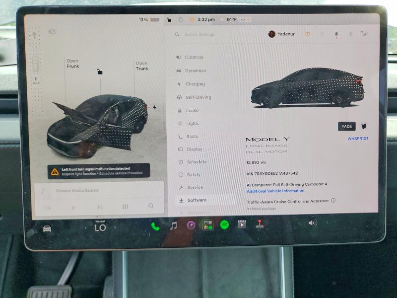 2026 Tesla Model Y მანქანა იყიდება აუქციონზე, vin: 7SAYGDEE2TA487542, აუქციონის ნომერი: 57929856