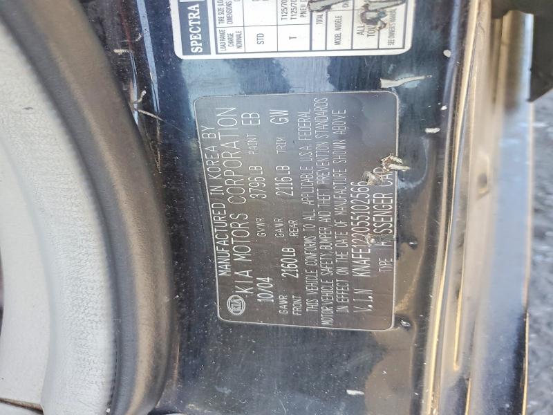 Aukcja sprzedaży 2008 Kia Spectra 4d, vin: KNAFE122055102566, numer aukcji: 58318326