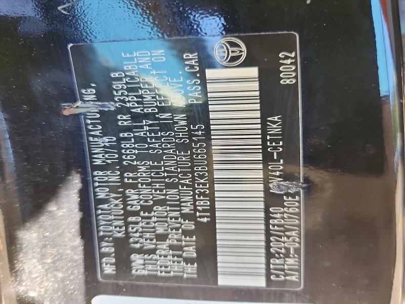 57773086 :رقم المزاد ، 4T1BF3EK3BU665145 vin ، 2011 Toyota Camry مزاد بيع