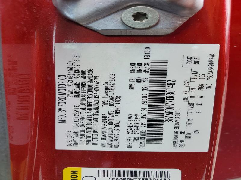 Aukcja sprzedaży 2014 Ford Fusion, vin: 3FA6P0H77ER301482, numer aukcji: 55759026
