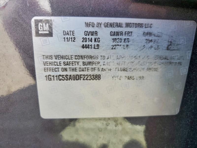 Продажа на аукционе авто 2013 Chevrolet Malibu, vin: 1G11C5SA0DF223388, номер лота: 58128256
