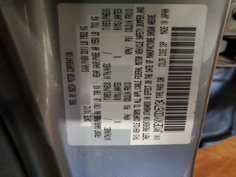 58109306 :رقم المزاد ، JM1DE1KY1D0157134 vin ، 2013 Mazda Mazda2 مزاد بيع
