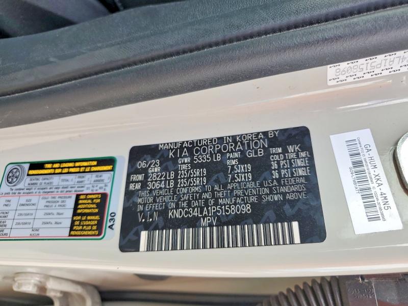 Aukcja sprzedaży 2023 Kia Ev6, vin: KNDC34LA1P5158098, numer aukcji: 58777496