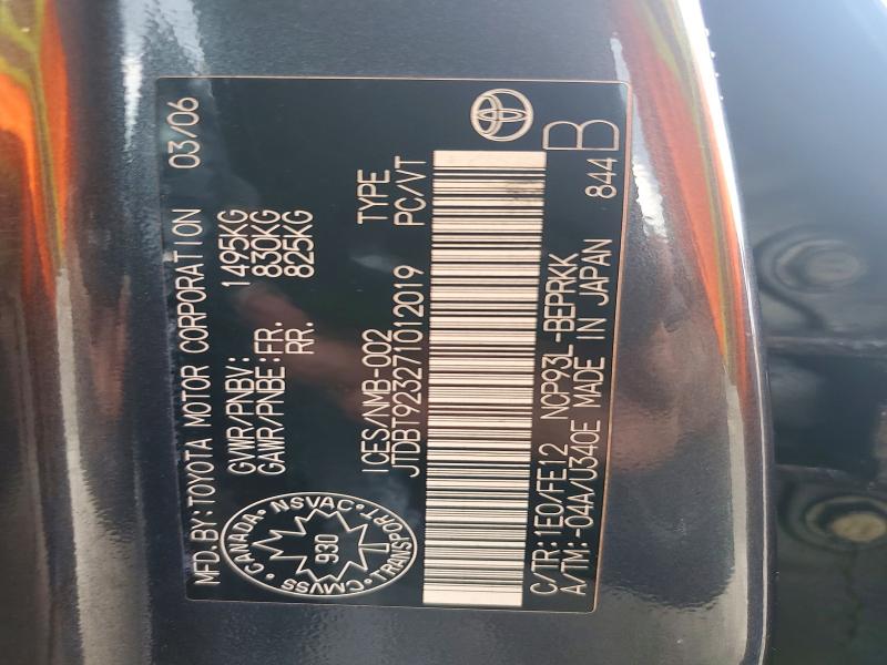 Auction sale of the 2007 Toyota Yaris, vin: JTDBT923271012019, lot number: 58699956