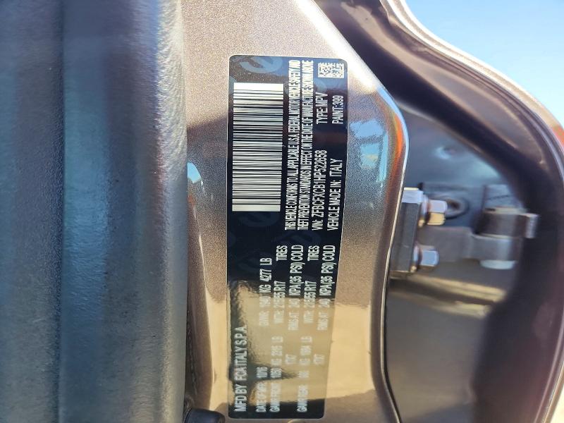 58981946 :رقم المزاد ، ZFBCFXCB1HP522658 vin ، 2017 Fiat 500x مزاد بيع