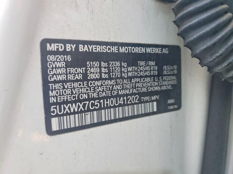 56592106 :رقم المزاد ، 5UXWX7C51H0U41202 vin ، 2017 Bmw X3 مزاد بيع