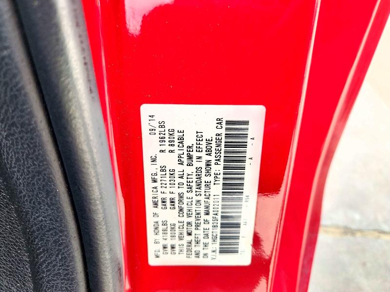 2015 Honda Accord მანქანა იყიდება აუქციონზე, vin: 1HGCT1B35FA002011, აუქციონის ნომერი: 57030756