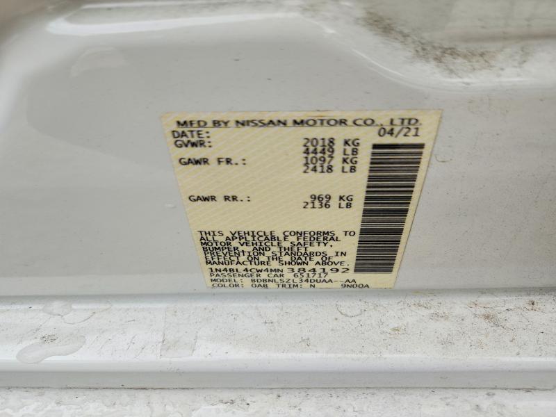 Продаж на аукціоні авто 2021 Nissan Altima, vin: 1N4BL4CW4MN384192, номер лоту: 58436996