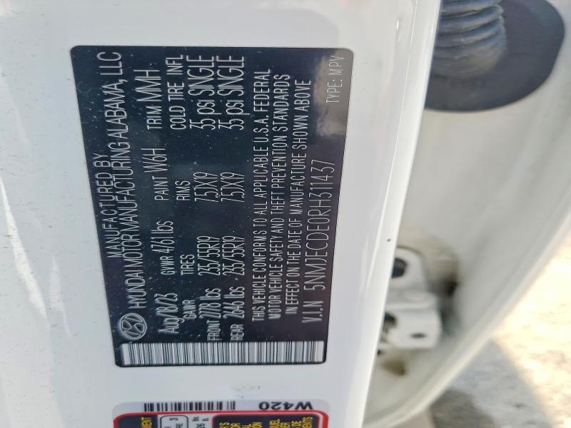 2024 Hyundai Tucson მანქანა იყიდება აუქციონზე, vin: 5NMJECDE0RH311437, აუქციონის ნომერი: 58920516