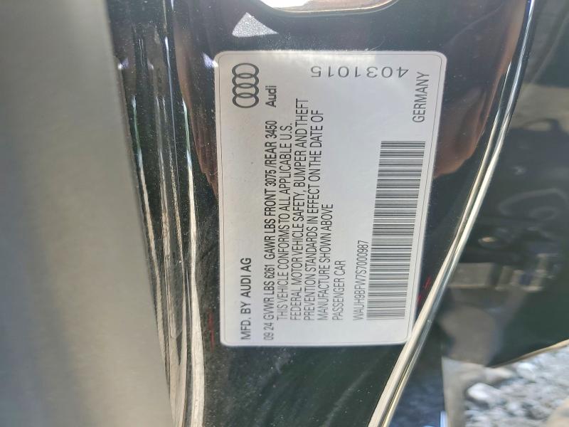 Aukcja sprzedaży 2025 Audi S E-tron Gt, vin: WAUH9BFW7S7000987, numer aukcji: 56180246