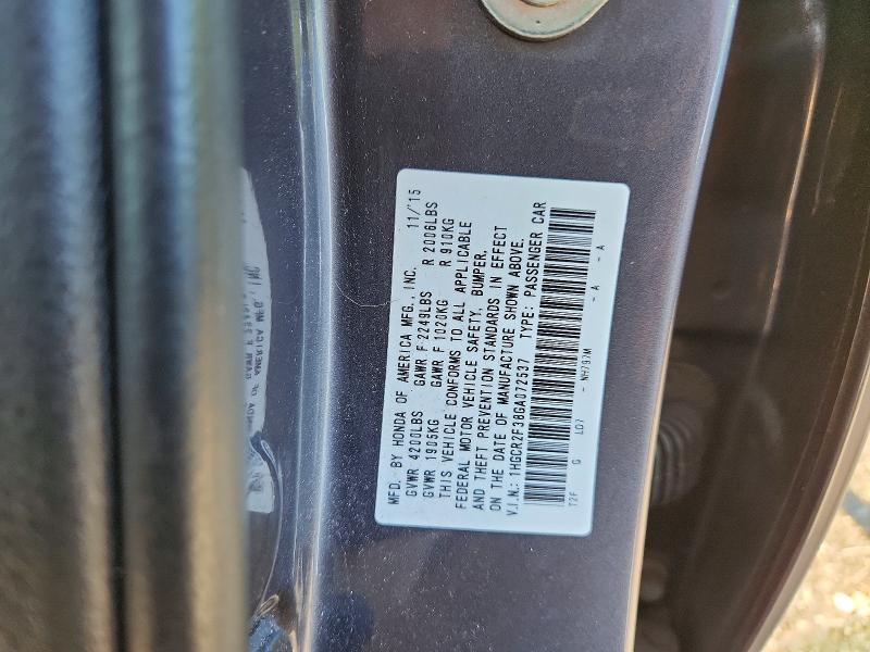 Продаж на аукціоні авто 2016 Honda Accord, vin: 1HGCR2F38GA072537, номер лоту: 57618576