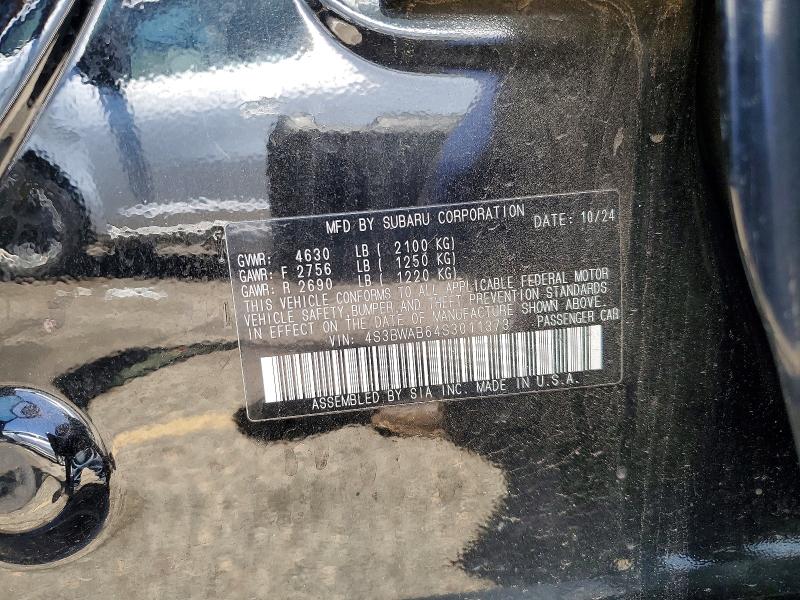 Продаж на аукціоні авто 2025 Subaru Legacy, vin: 4S3BWAB64S3011373, номер лоту: 56832536
