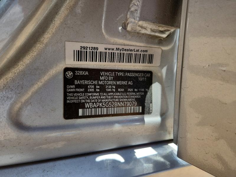 Продаж на аукціоні авто 2011 Bmw 328, vin: WBAPK5G52BNN79079, номер лоту: 57035816