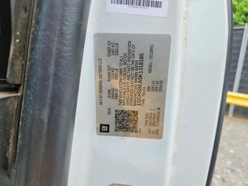 Aukcja sprzedaży 2019 Chevrolet Colorado, vin: 1GCHSBEA5K1318185, numer aukcji: 58045206
