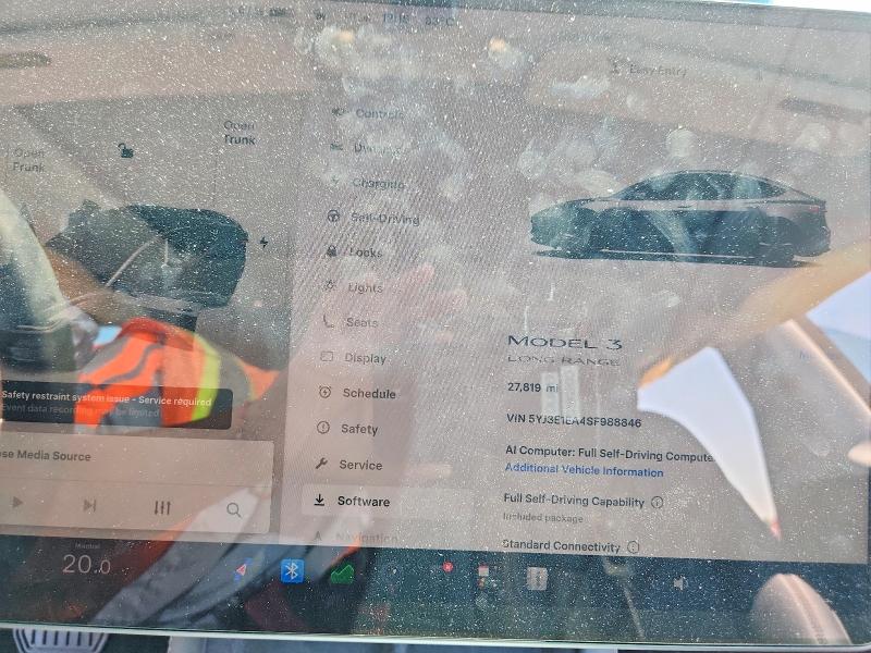 2025 Tesla Model 3 მანქანა იყიდება აუქციონზე, vin: 5YJ3E1EA4SF988846, აუქციონის ნომერი: 56080186