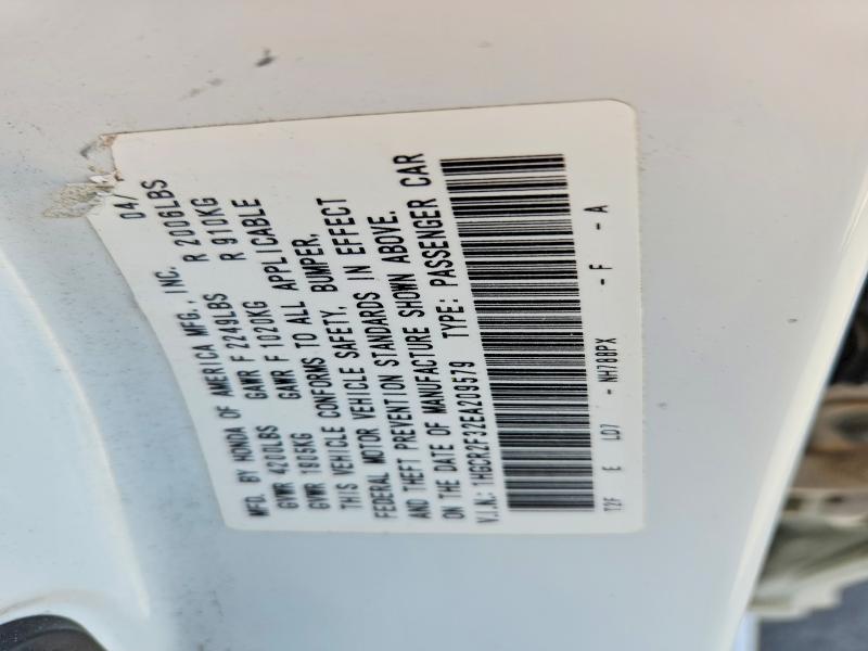 Aukcja sprzedaży 2014 Honda Accord, vin: 1HGCR2F32EA209579, numer aukcji: 59108446