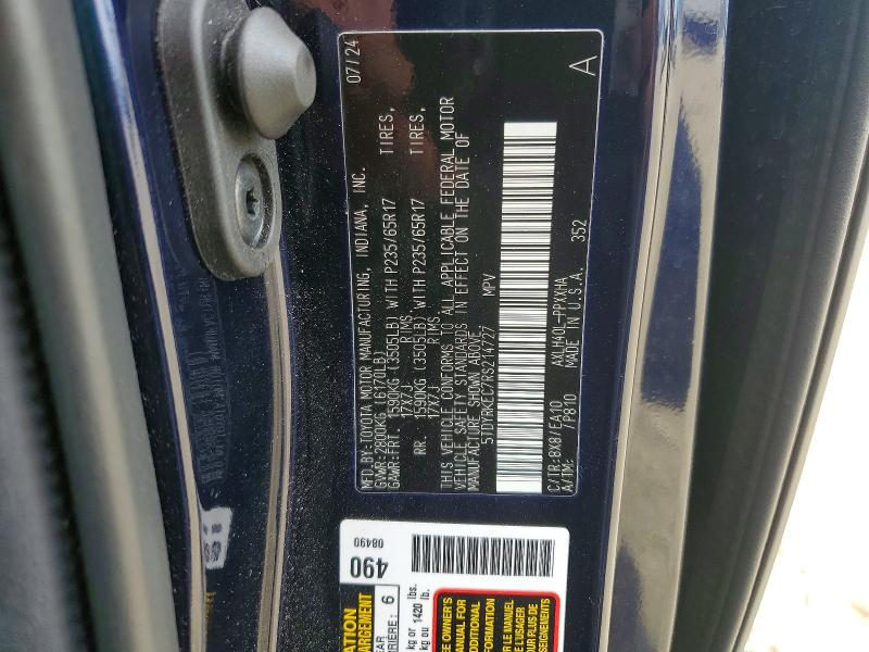 Продажа на аукционе авто 2024 Toyota Sienna, vin: 5TDYRKEC7RS214727, номер лота: 58258266