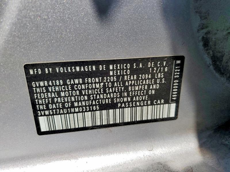Продажа на аукционе авто 2017 Volkswagen Gti, vin: 3VW5T7AU1HM033165, номер лота: 58426516