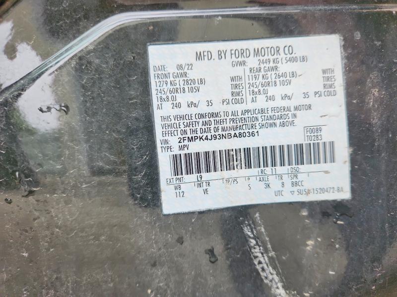 Aukcja sprzedaży 2022 Ford Edge, vin: 2FMPK4J93NBA80361, numer aukcji: 57651026
