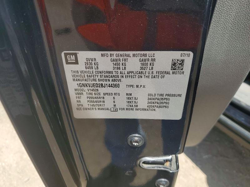 58560956 :رقم المزاد ، 1GNKVJED2BJ144360 vin ، 2011 Chevrolet Traverse مزاد بيع