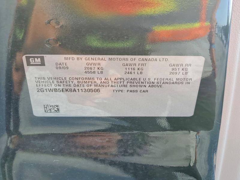 2010 Chevrolet Impala მანქანა იყიდება აუქციონზე, vin: 2G1WB5EK8A1130506, აუქციონის ნომერი: 59191126