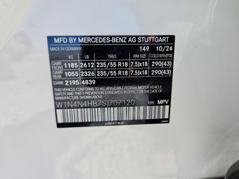 59121126 :رقم المزاد ، W1N4N4HB7SJ707120 vin ، 2025 Mercedes-benz Gla مزاد بيع