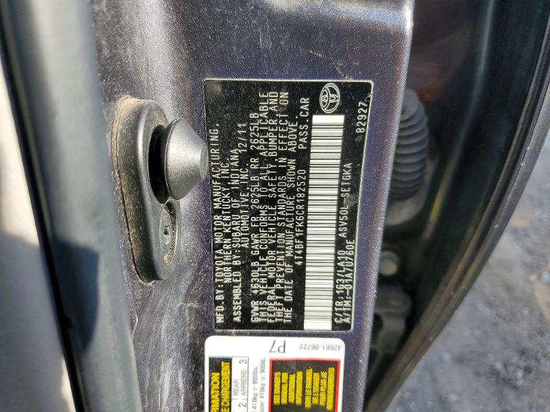 2012 Toyt Camry მანქანა იყიდება აუქციონზე, vin: 4T4BF1FK6CR182520, აუქციონის ნომერი: 53492156