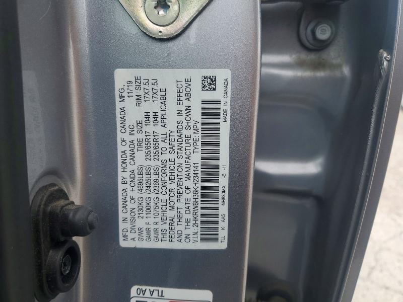 Aukcja sprzedaży 2019 Honda Cr-v, vin: 2HKRW6H36KH234141, numer aukcji: 54544876