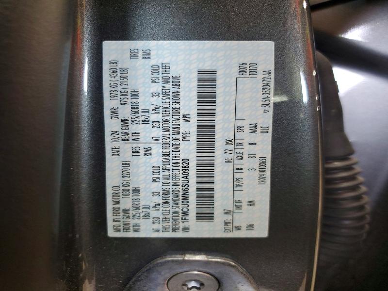 Aukcja sprzedaży 2025 Ford Escape, vin: 1FMCU0MN6SUA09820, numer aukcji: 55908806