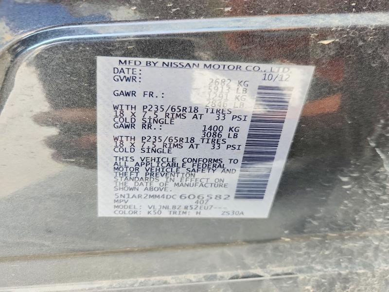 Aukcja sprzedaży 2013 Nissan Pathfinder, vin: 5N1AR2MM4DC606582, numer aukcji: 55361446