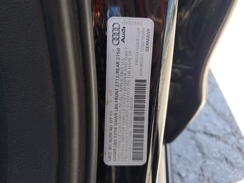 Aukcja sprzedaży 2012 Audi A6, vin: WAUBGAFC7CN019399, numer aukcji: 57399826