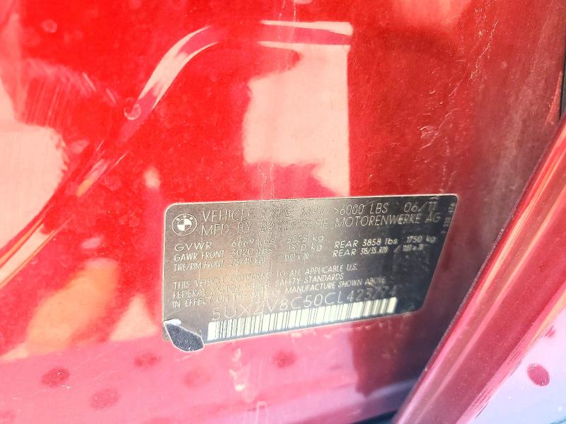 56243866 :رقم المزاد ، 5UXZV8C50CL423774 vin ، 2012 Bmw X5 مزاد بيع