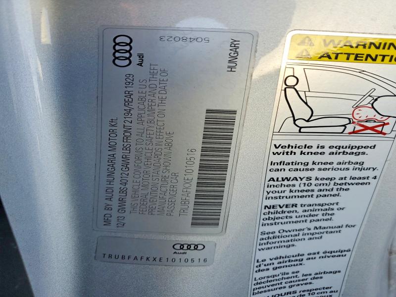 Продажа на аукционе авто 2014 Audi Tt, vin: TRUBFAFKXE1010516, номер лота: 59078316