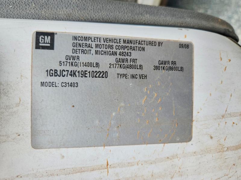 55712956 :رقم المزاد ، 1GBJC74K19E102220 vin ، 2009 Chevrolet Silverado مزاد بيع