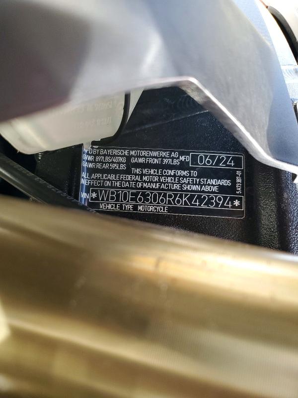 Продажа на аукционе авто 2024 Bmw S 1000, vin: WB10E6306R6K42394, номер лота: 55145926