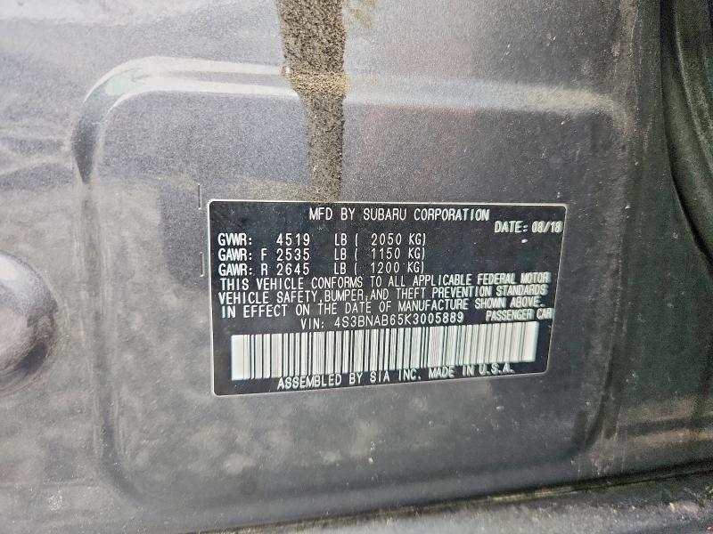 Продажа на аукционе авто 2019 Subaru Legacy, vin: 4S3BNAB65K3005889, номер лота: 58796556