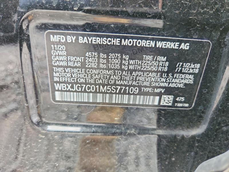 Aukcja sprzedaży 2021 Bmw X1, vin: WBXJG7C01M5S77109, numer aukcji: 58540516