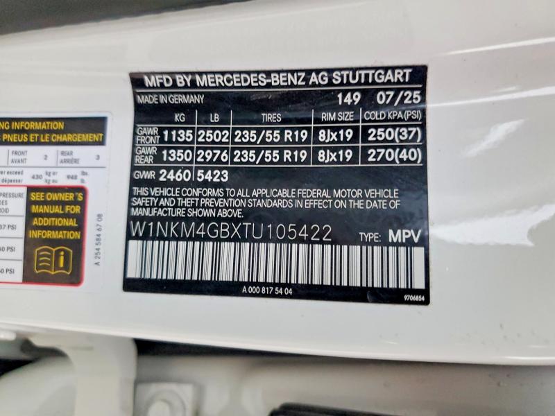 Продаж на аукціоні авто 2026 Mercedes-benz Glc, vin: W1NKM4GBXTU105422, номер лоту: 51527716