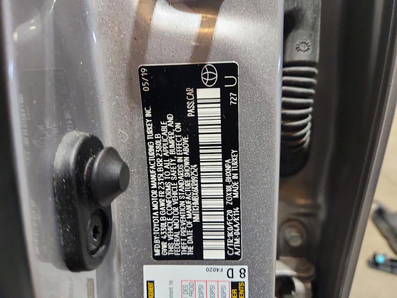 58287296 :رقم المزاد ، NMTKHMBX6KR092524 vin ، 2019 Toyota C-hr مزاد بيع