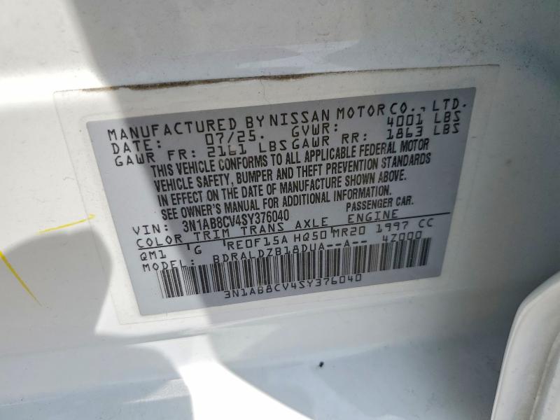 56861876 :رقم المزاد ، 3N1AB8CV4SY376040 vin ، 2025 Nissan Sentra مزاد بيع