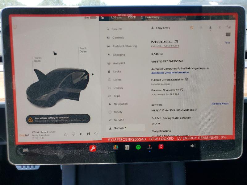 Продаж на аукціоні авто 2022 Tesla Model 3, vin: 5YJ3E1EC5NF255243, номер лоту: 57535016