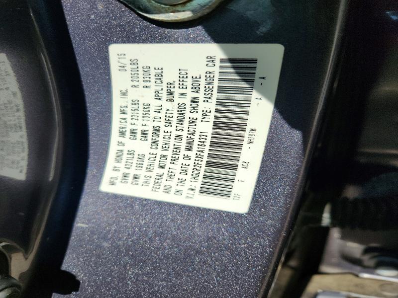 Продажа на аукционе авто 2015 Honda Accord, vin: 1HGCR2F5XFA164331, номер лота: 58203086