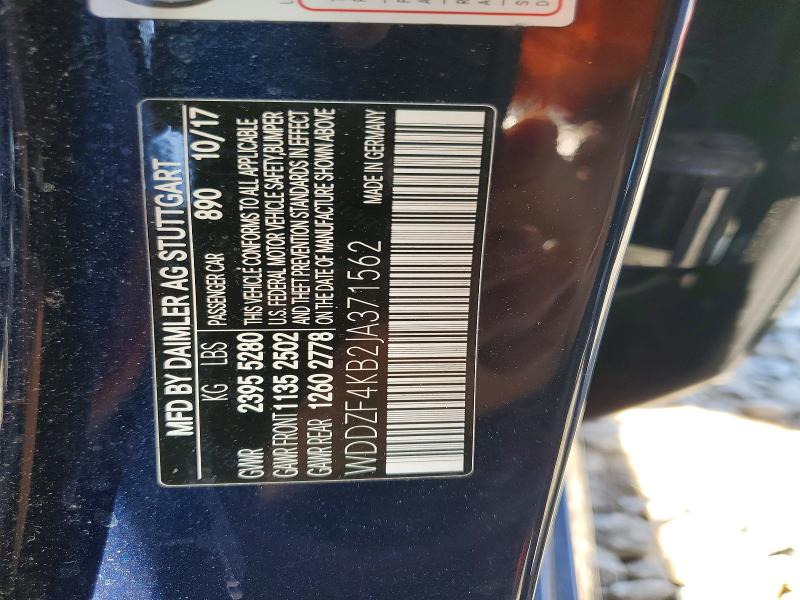 Aukcja sprzedaży 2018 Mercedes-benz E, vin: WDDZF4KB2JA371562, numer aukcji: 57700876