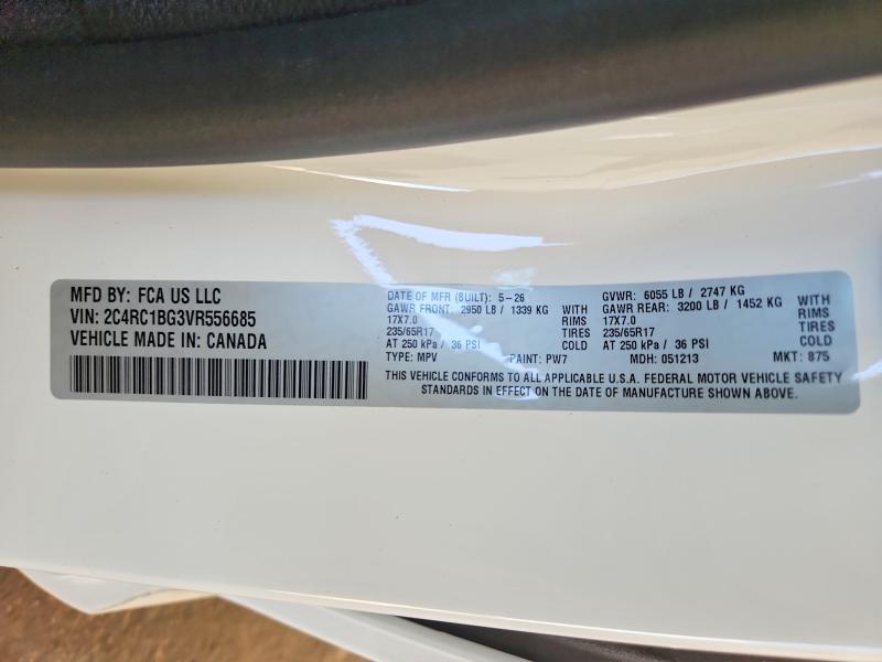 Продаж на аукціоні авто 2027 Chrysler Pacifica, vin: 2C4RC1BG3VR556685, номер лоту: 57512516